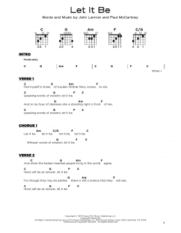 page one of Let It Be (Really Easy Guitar)