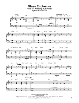page one of Glass Enclosure (Piano Transcription)