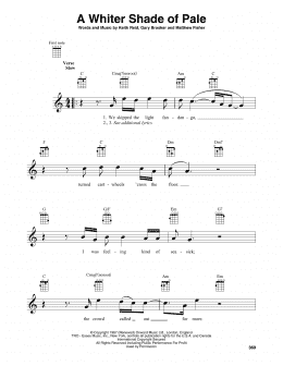 page one of A Whiter Shade Of Pale (Baritone Ukulele)