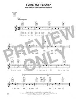 page one of Love Me Tender (Baritone Ukulele)