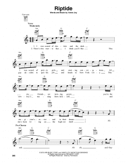 page one of Riptide (Baritone Ukulele)