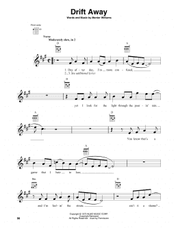 page one of Drift Away (Baritone Ukulele)