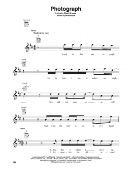 page one of Photograph (Baritone Ukulele)