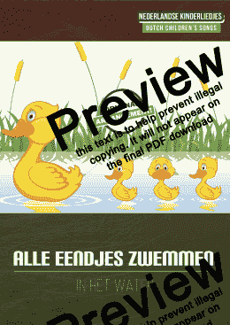 page one of Alle Eendjes Zwemmen In Het Water