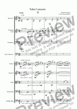 page one of Tuba Concerto  2nd  Movement