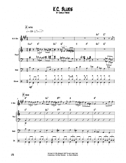 page one of K.C. Blues (Transcribed Score)