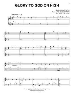 page one of Glory To God On High (Piano Solo)