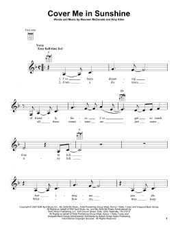 page one of Cover Me In Sunshine (Ukulele)