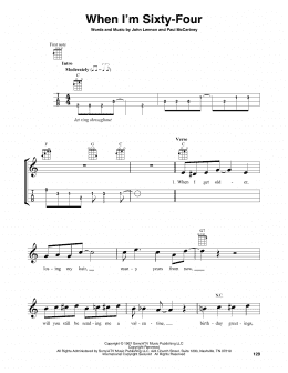 page one of When I'm Sixty-Four (Baritone Ukulele)