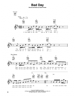 page one of Bad Day (Baritone Ukulele)