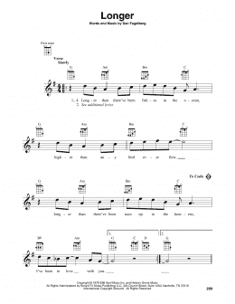 page one of Longer (Baritone Ukulele)