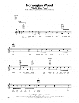 page one of Norwegian Wood (This Bird Has Flown) (Baritone Ukulele)