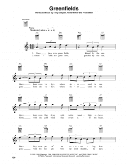 page one of Greenfields (Baritone Ukulele)