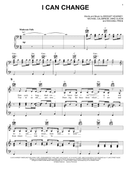 page one of I Can Change (Piano, Vocal & Guitar Chords (Right-Hand Melody))