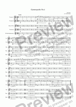 page one of Gymnopedie No.1