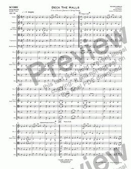 page one of Deck The Halls (3 or 4 Verses) - String Quartet or String Group