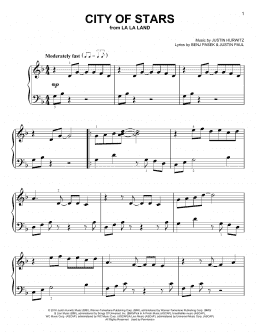 page one of City Of Stars (from La La Land) (Easy Piano)