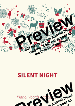 page one of Silent Night