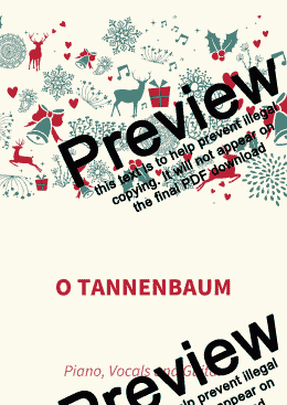 page one of O Tannenbaum