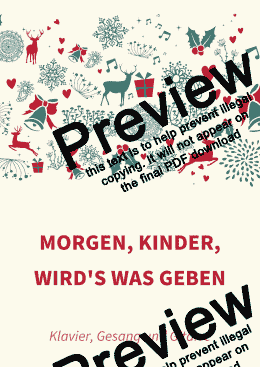 page one of Morgen, Kinder, wird's was geben