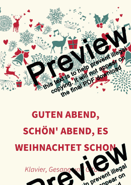 page one of Guten Abend, schön' Abend, es weihnachtet schon