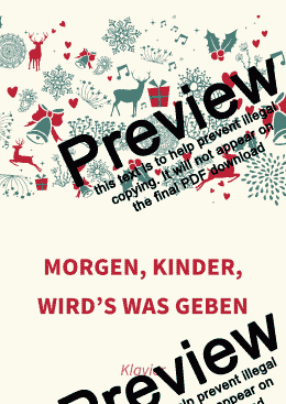 page one of Morgen, Kinder, wird’s was geben