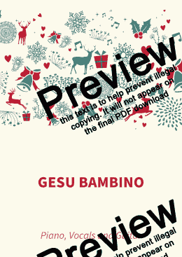 page one of Gesu Bambino 