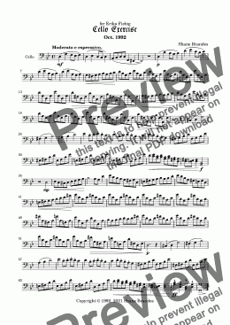 page one of Cello Exercise