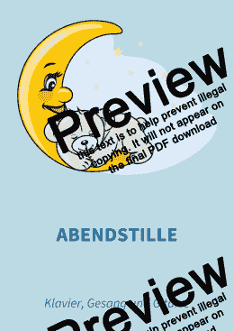 page one of Abendstille