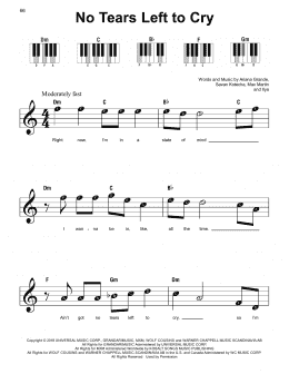 page one of No Tears Left To Cry (Super Easy Piano)