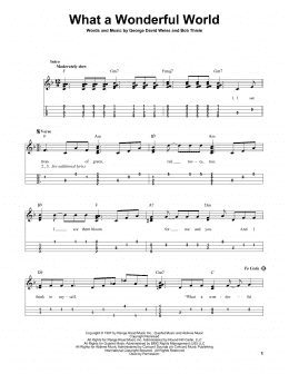 page one of What A Wonderful World (Easy Ukulele Tab)