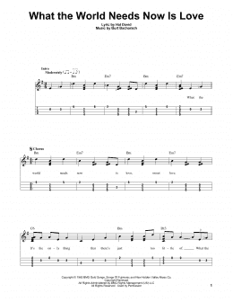 page one of What The World Needs Now Is Love (Easy Ukulele Tab)