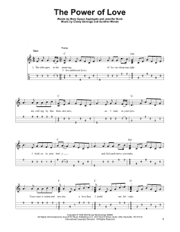 page one of The Power Of Love (Easy Ukulele Tab)