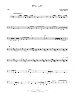 page one of Bad Day (Tuba Solo)