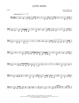 page one of Love Song (Tuba Solo)