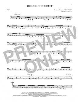 page one of Rolling In The Deep (Tuba Solo)