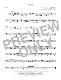 page one of Roar (Tuba Solo)