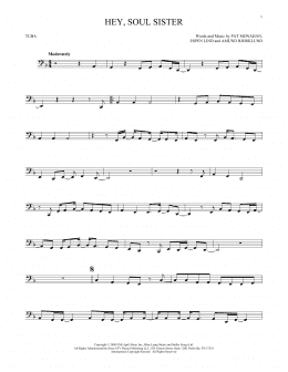 page one of Hey, Soul Sister (Tuba Solo)