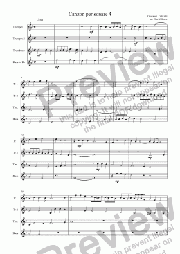 page one of Canzon per sonare 4