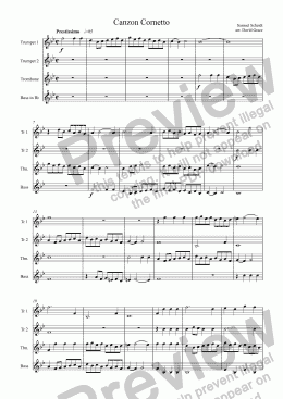 page one of Canzon Cornetto