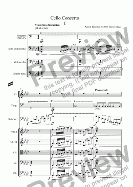 page one of Cello Concerto 1st Movement