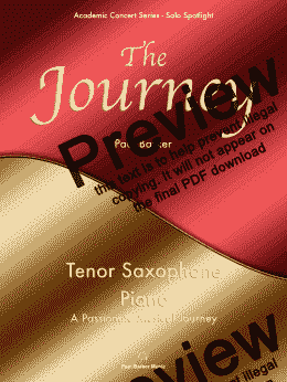 page one of The Journey - [Tenor Saxophone & Piano]