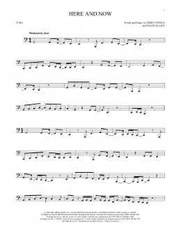 page one of Here And Now (Tuba Solo)