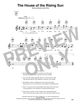 page one of The House Of The Rising Sun (Baritone Ukulele)