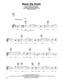 page one of Mack The Knife (Baritone Ukulele)