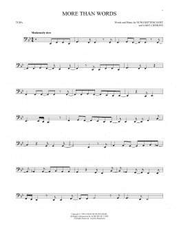 page one of More Than Words (Tuba Solo)