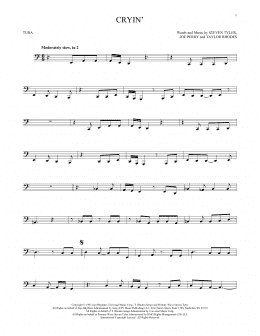 page one of Cryin' (Tuba Solo)