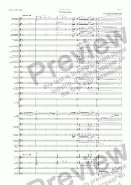 page one of In Your Arms (VBBSTR/Score & Parts for Solo Female Voice, Choir, Bigband and Strings)