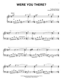 page one of Were You There? (Piano Solo)