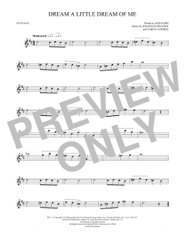 page one of Dream A Little Dream Of Me (Alto Sax Solo)